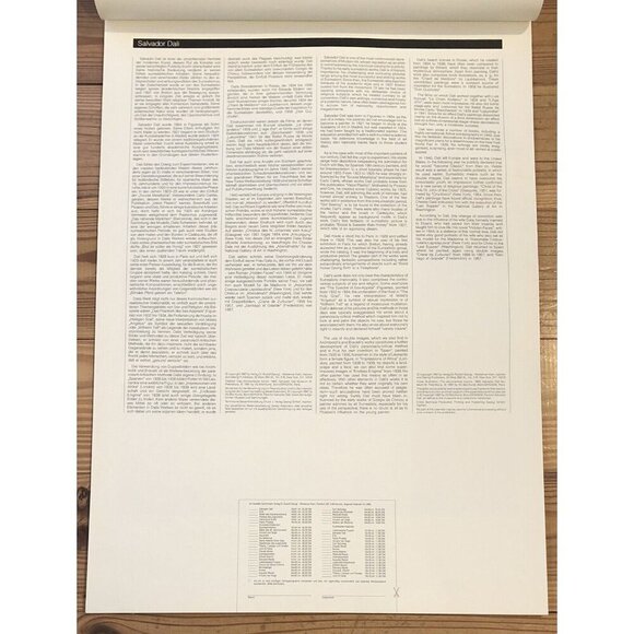 VTG 17"x24" SALVADOR DALI 1988 Wall Calendar w/ 7 Art PRINTS *Incomplete* RARE! - Picture 9 of 11